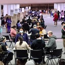 Votaciones filas gente corferias