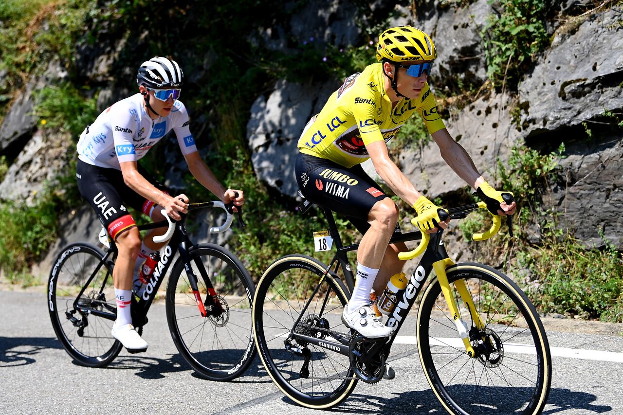 Pogacar y Vingegaard en la Etapa 18 del Tour de Francia 2022