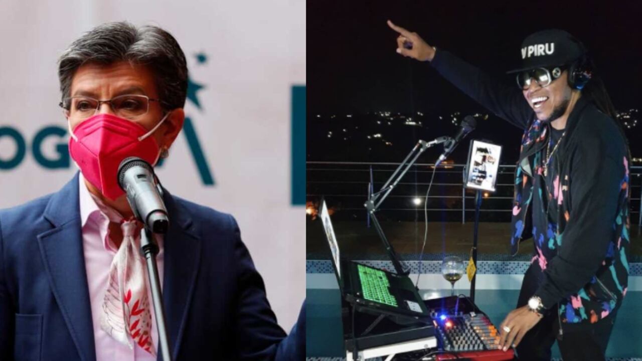 La alcaldesa Claudia López y el artista asesinado Junior Jein