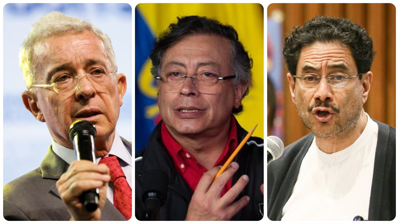 Álvaro Uribe, Gustavo Petro e Iván Cepeda