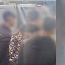 Los tres presuntos ladrones capturados.