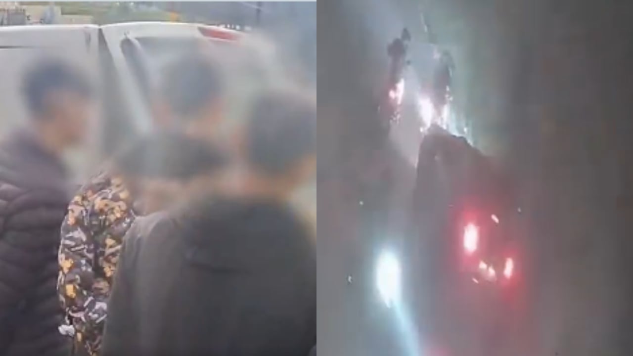 Los tres presuntos ladrones capturados.