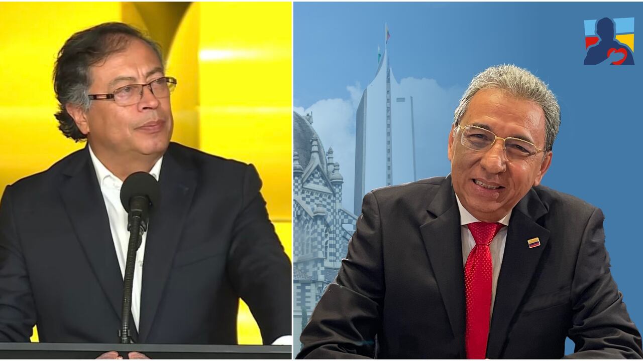 Presidente Gustavo Petro y el concejal de Medellín Luis Guillermo Vélez