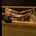 Imagen de la pancarta desplegada.