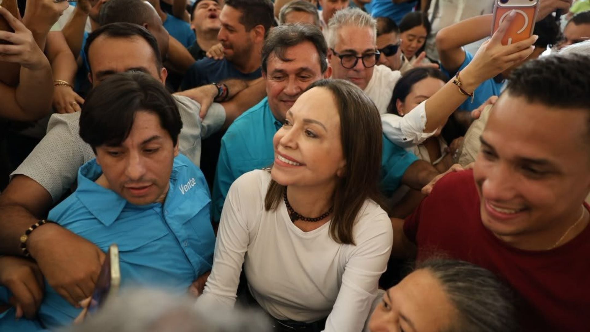María Corina Machado en Venezuela.
