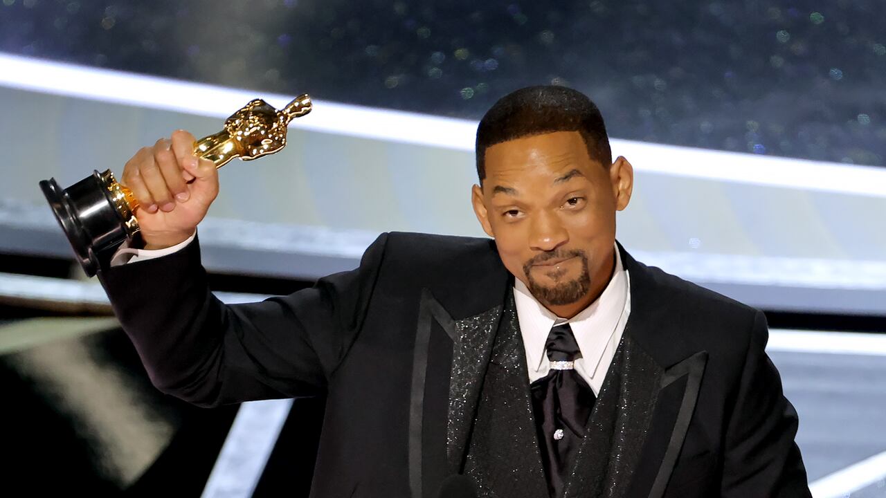 HOLLYWOOD, CALIFORNIA - MARCH 27: Will Smith accepts the Actor in a Leading Role award for ‘King Richard’ onstage during the 94th Annual Academy Awards at Dolby Theatre on March 27, 2022 in Hollywood, California. (Photo by Neilson Barnard/Getty Images)