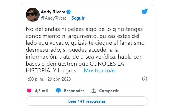 El cantante defendió a la influencer de las críticas