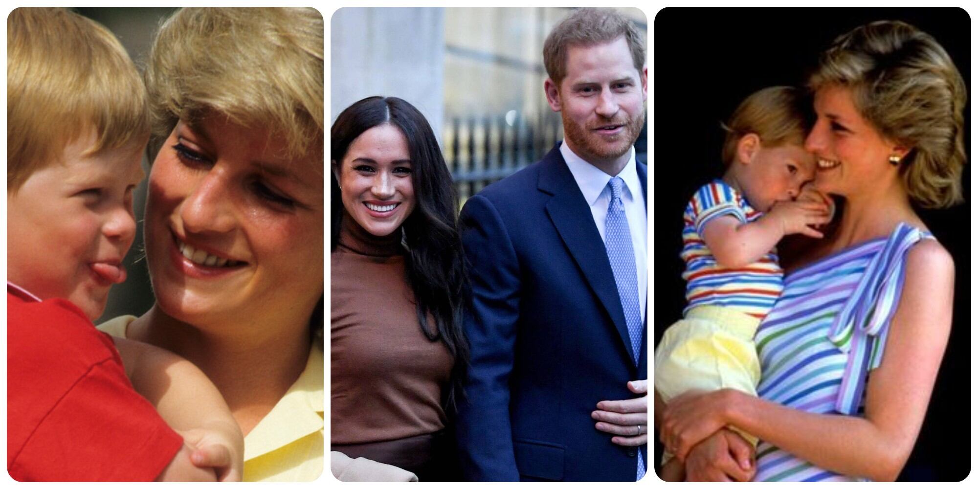 Príncipe Harry y su mamá la princesa Diana
