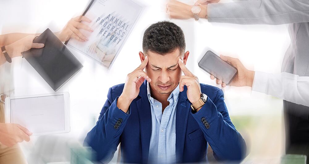 El estrés puede ser un desencadenante del vértigo.