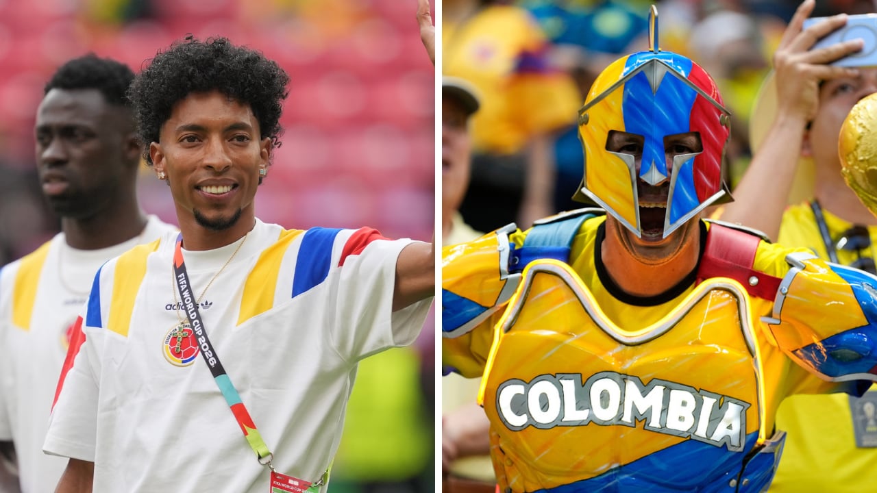 A una sola voz, jugadores e hinchas cantaron el himno de Colombia en Guadalajara.