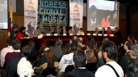 De izquierda a Derecha;Juancho Valencia, Musico de Jazz;María Isabel Ramírez,Directora Dayone Sony Music;Rafael Ramos,Manager de Petrona;Jordi Finazzi,Director de Radio Musical Caracol Radio;Alberto Urrego,Presidente de Sayco;Paula Moreno,Ministra de Cultura;Iván Benavides,Moderador y Productor Musical;Eduardo Arias,Moderador y Periodista;Totó La Momposina,Cantante;Hector Buitrago, Integrante de Aterciopelados;Felipe Jaramillo,Manager de Fonseca;El "Profe" Álvaro Gonzalez, Director de Radionica;Humberto Moreno,Presidente de MTM;Martín Giraldo,Director de la Capsula;Alfredo Villaveces,Productor de Espectaculos.