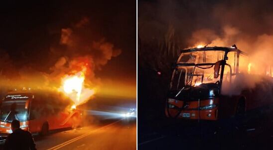 El vehículo se encontraba siendo remolcado por una grúa cuando comenzó a arder en llamas.