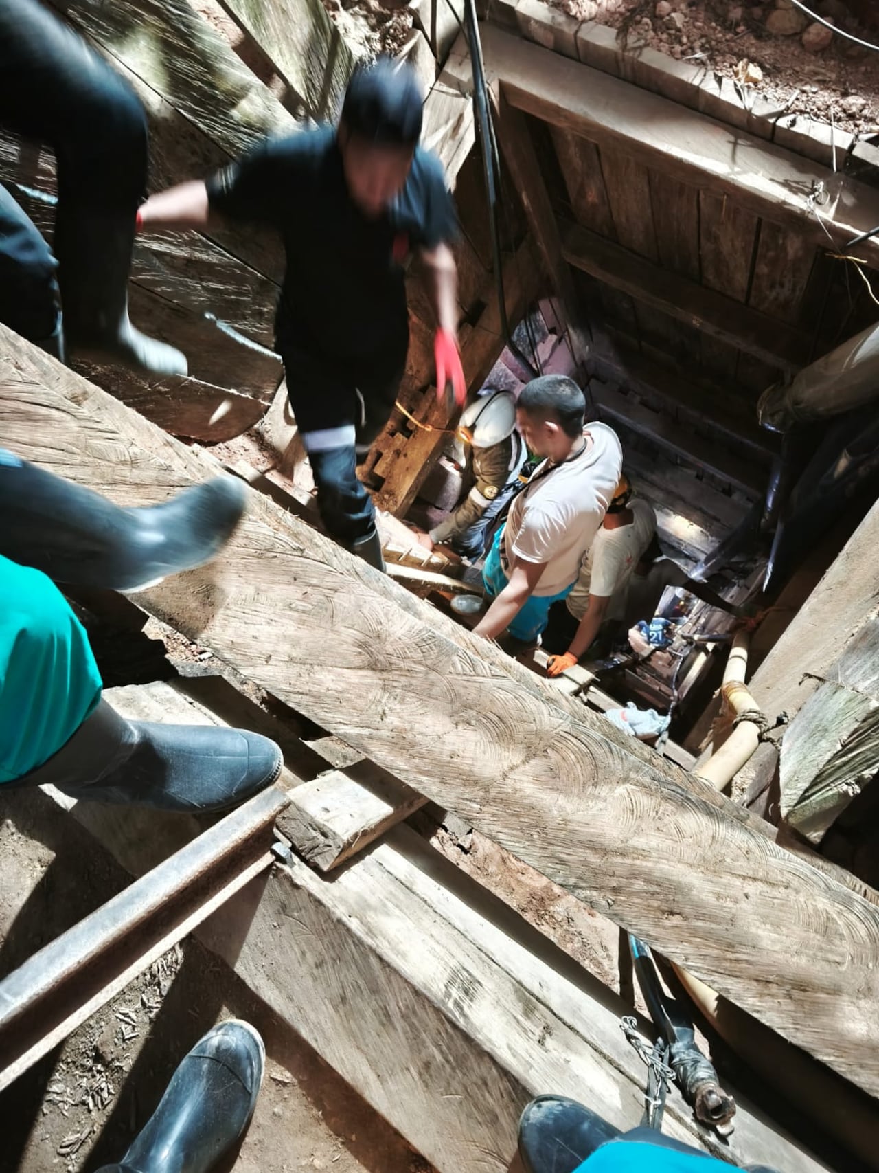 El Minón, mina de Segovia, Antioquia, donde 18 mineros estuvieron atrapados por la caída de una elevadora.