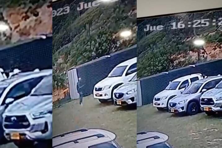 Momento de la llegada de los ladrones.