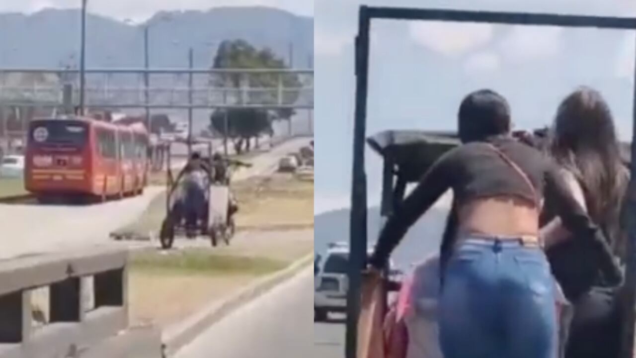 Coche es transportado en un mototaxi