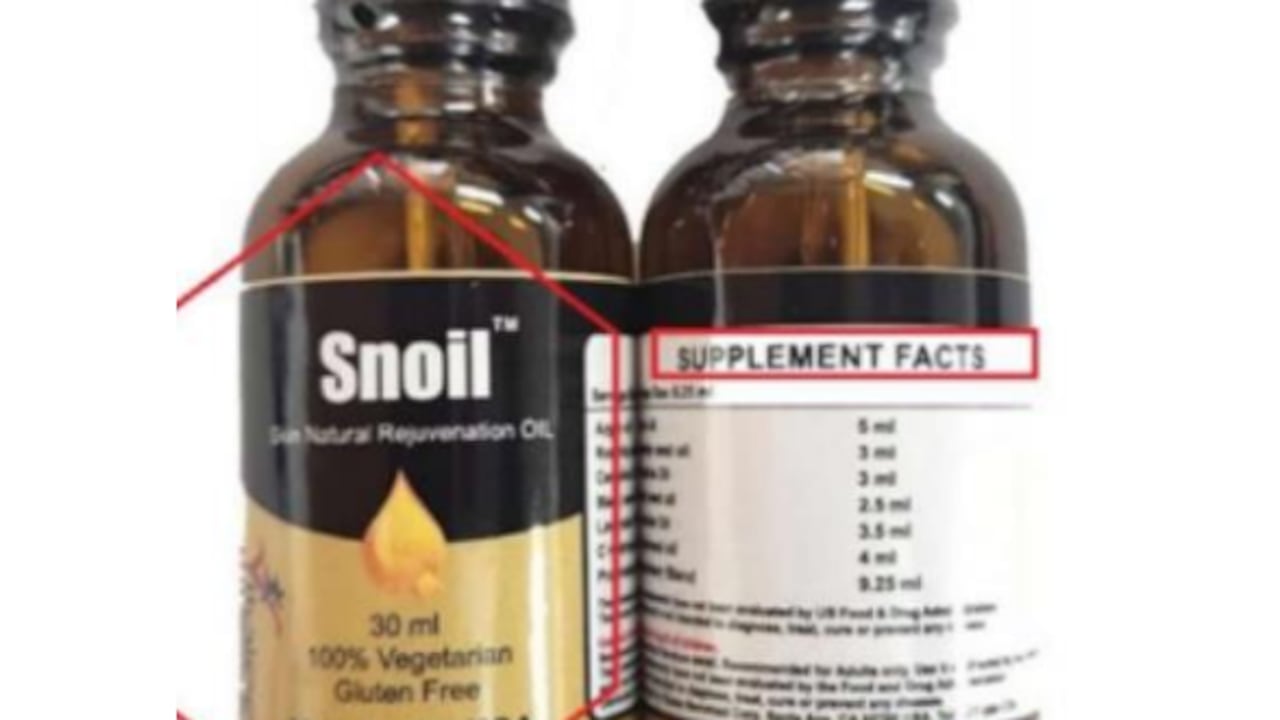 Invima alertó sobre el SNOIL™ SKIN NATURAL REJUVENATION OIL.