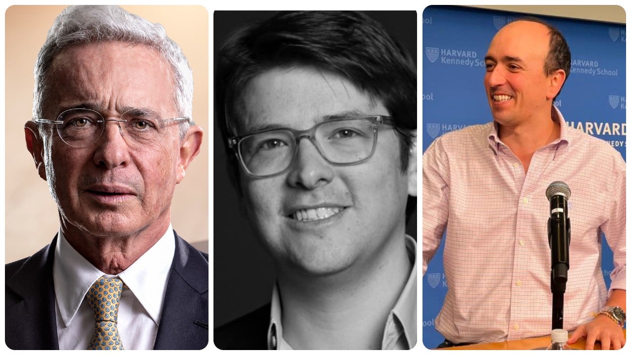 Álvaro Uribe, Miguel Uribe Turbay y Miguel Samper.