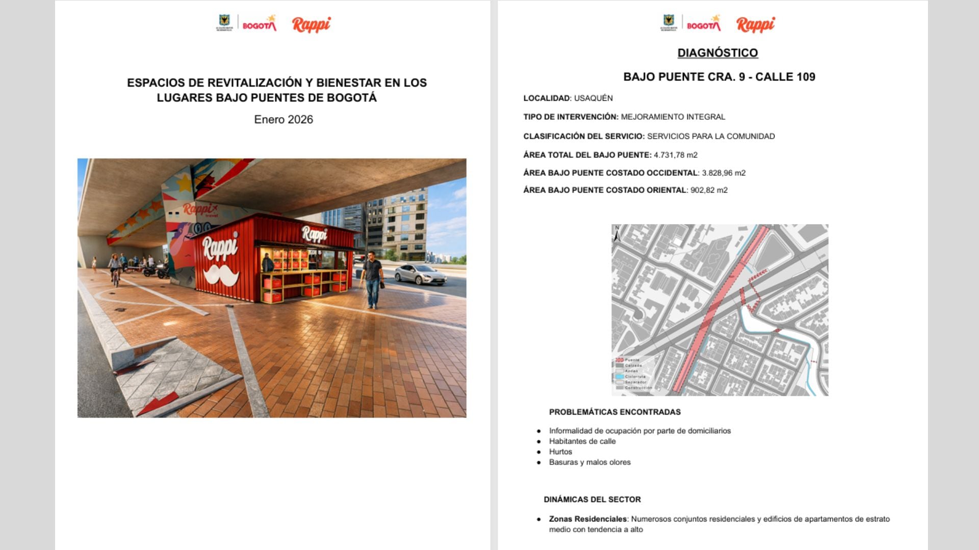 Espacios de revitalización bajo los puentes de Bogotá