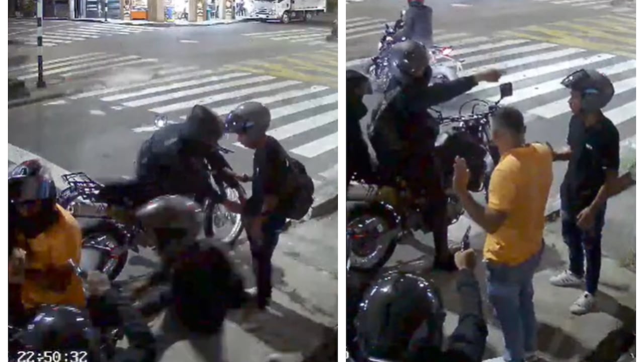 Ocho ladrones robaron una lujosa moto a dos jóvenes en Bello.