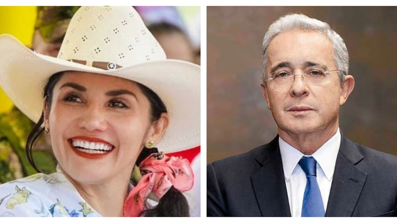 Amanda Rocío González y Álvaro Uribe.
