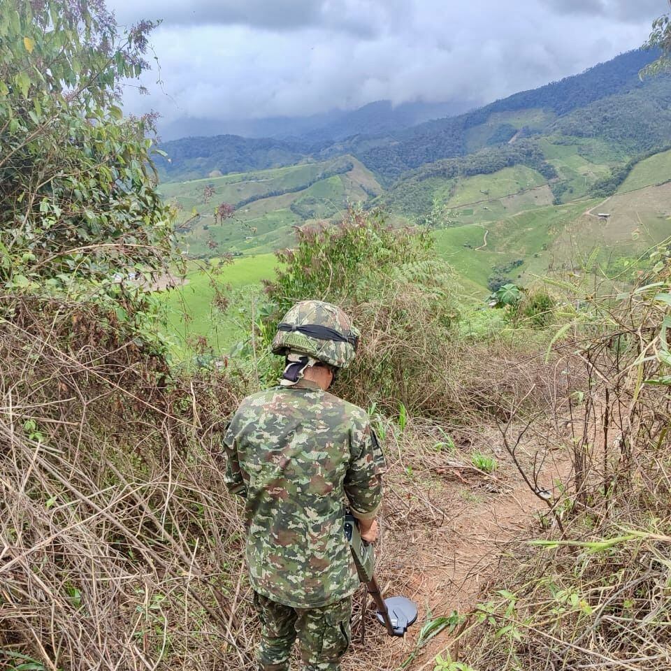 El Ejército Nacional desactivó más de 600 kilos de artefactos explosivos en el cañón del Micay.