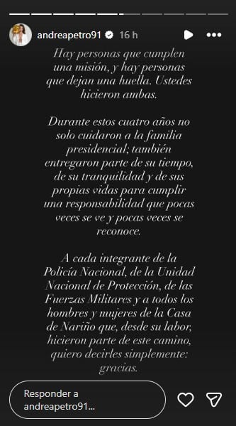 Pronunciamiento Andrea Petro