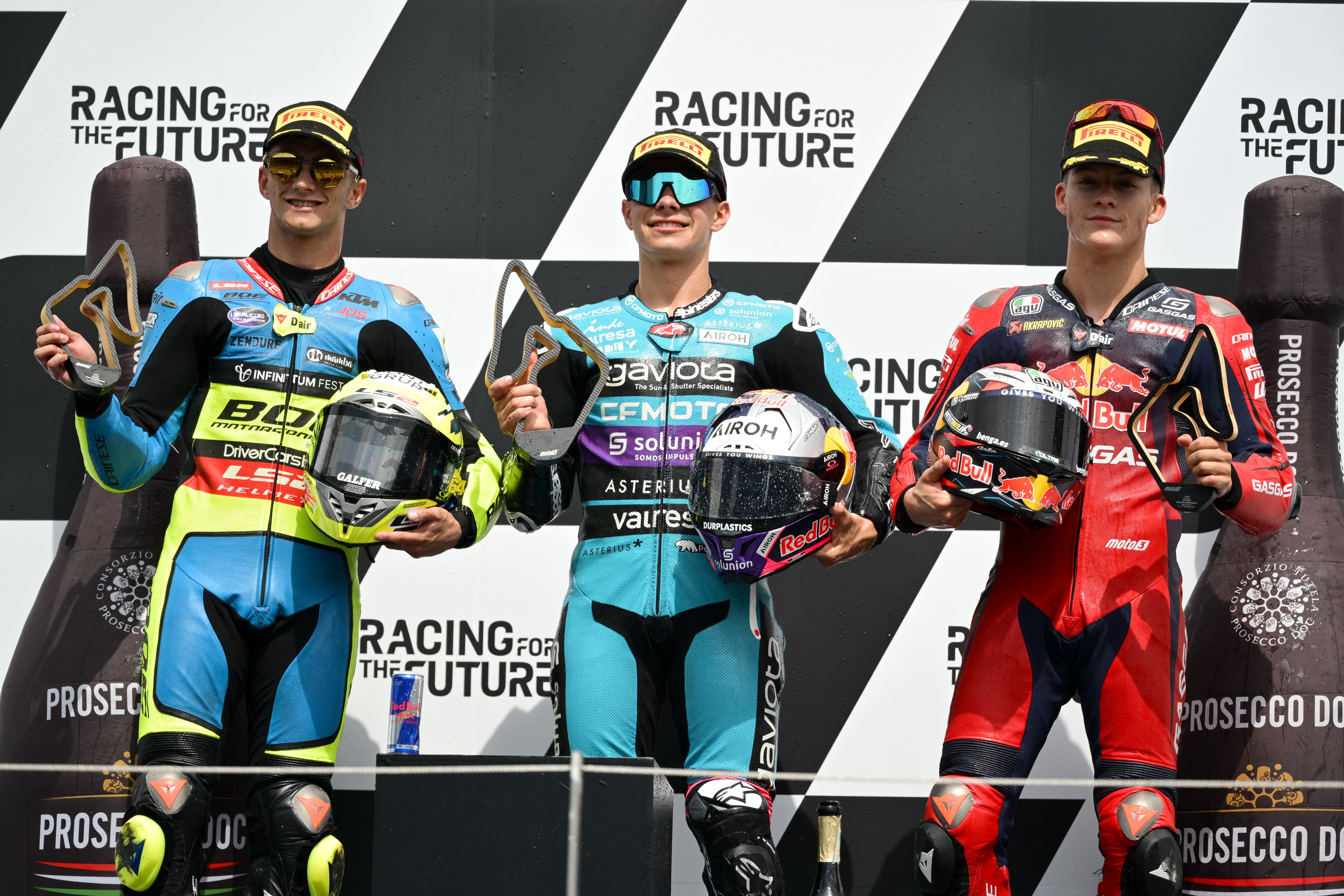 David Alonso en el podio del GP de Austria.