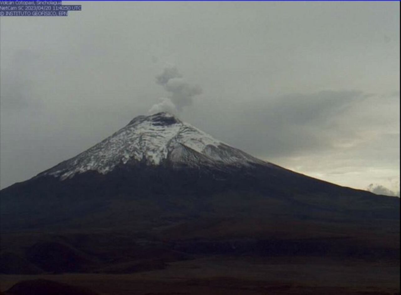 El Instituto geofísico de Ecuador señaló que se conocen cinco episodios eruptivos del Cotopaxi: 1532-1534, 1742-1744, 1766-1768, 1853-1854 y 1877-1880.