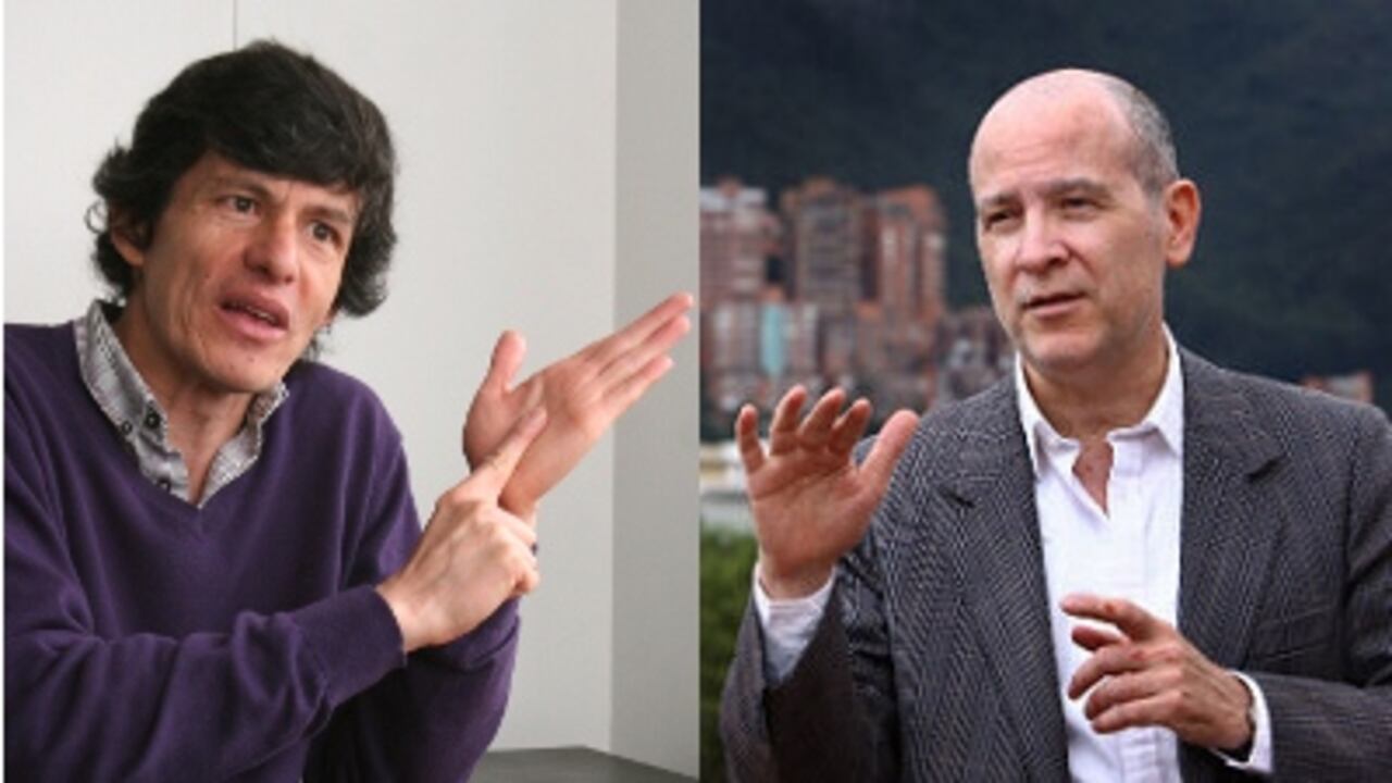 Los concejales Juan Carlos Flórez (izq) y Carlos Vicente de Roux(der) se enfrentan en los 100 días de mandato del alcalde Gustavo Petro.