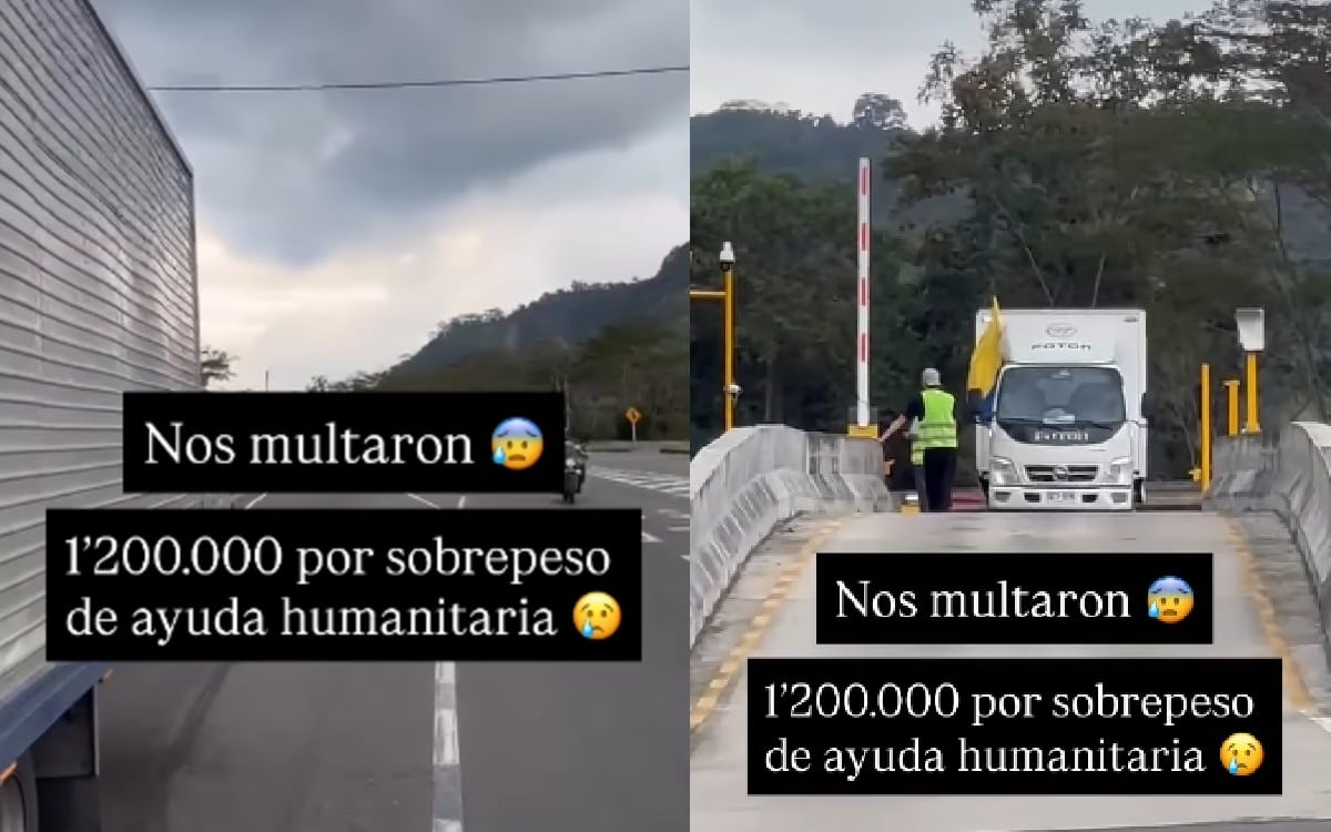 Imponen multa de $1,2 millones a conductor que llevaba ayuda humanitaria al Eje Cafetero