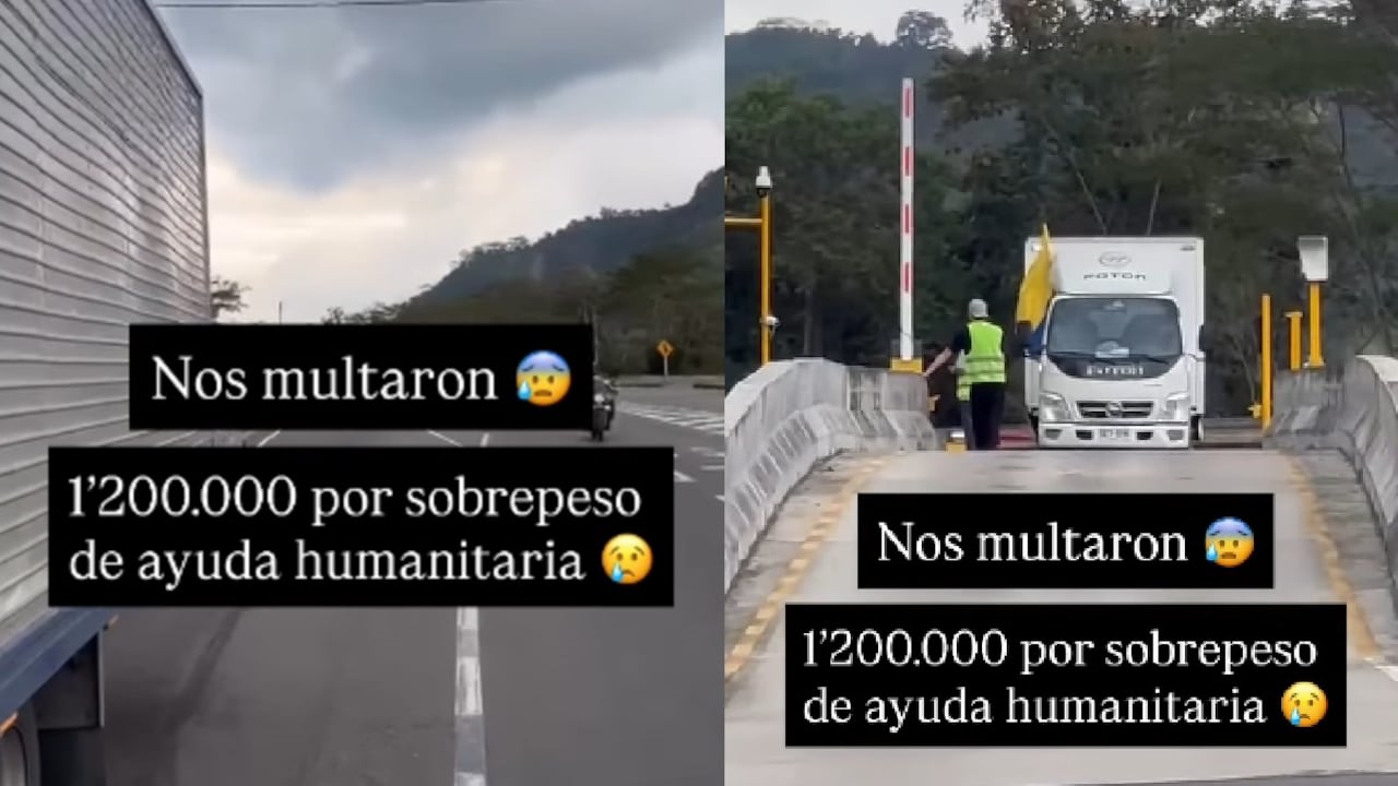 Imponen multa de $1,2 millones a conductor que llevaba ayuda humanitaria al Eje Cafetero.