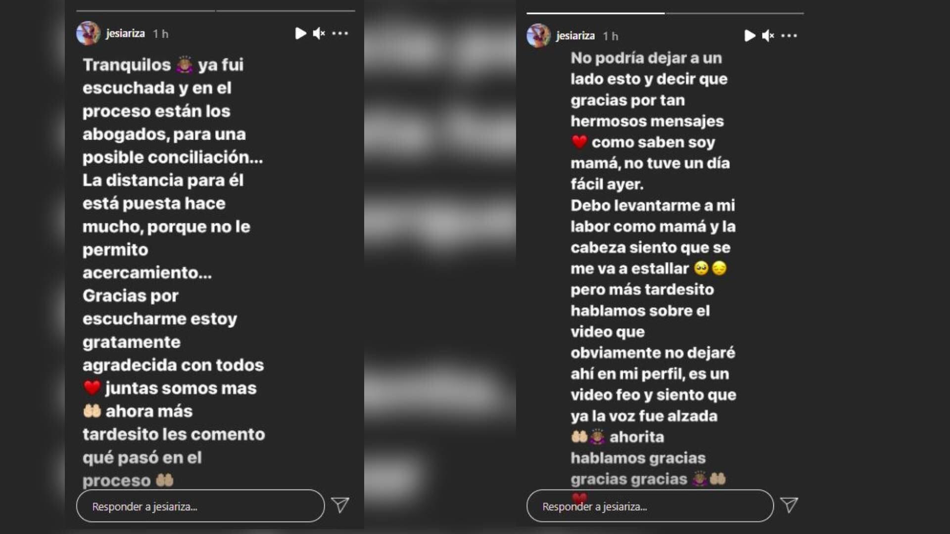Los videos causaron gran revuelo y posteriormente los borró, pero en dos historias de Instagram, Ariza explicó las razones.