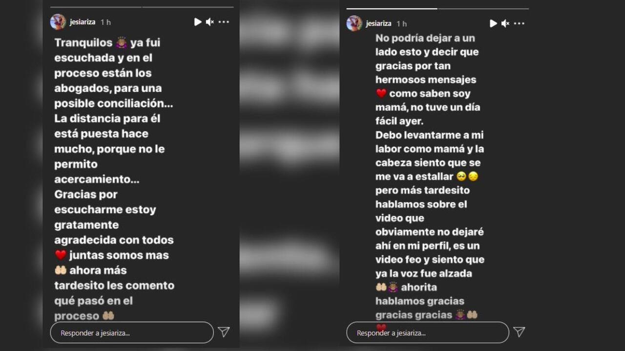 Los videos causaron gran revuelo y posteriormente los borró, pero en dos historias de Instagram, Ariza explicó las razones.