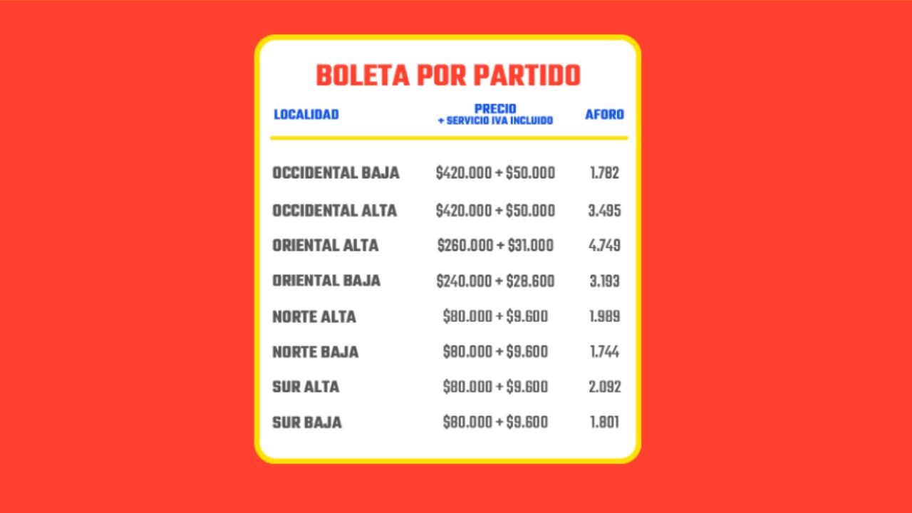 Boletería para el partido contra Bolivia el 24 de marzo en Barranquilla