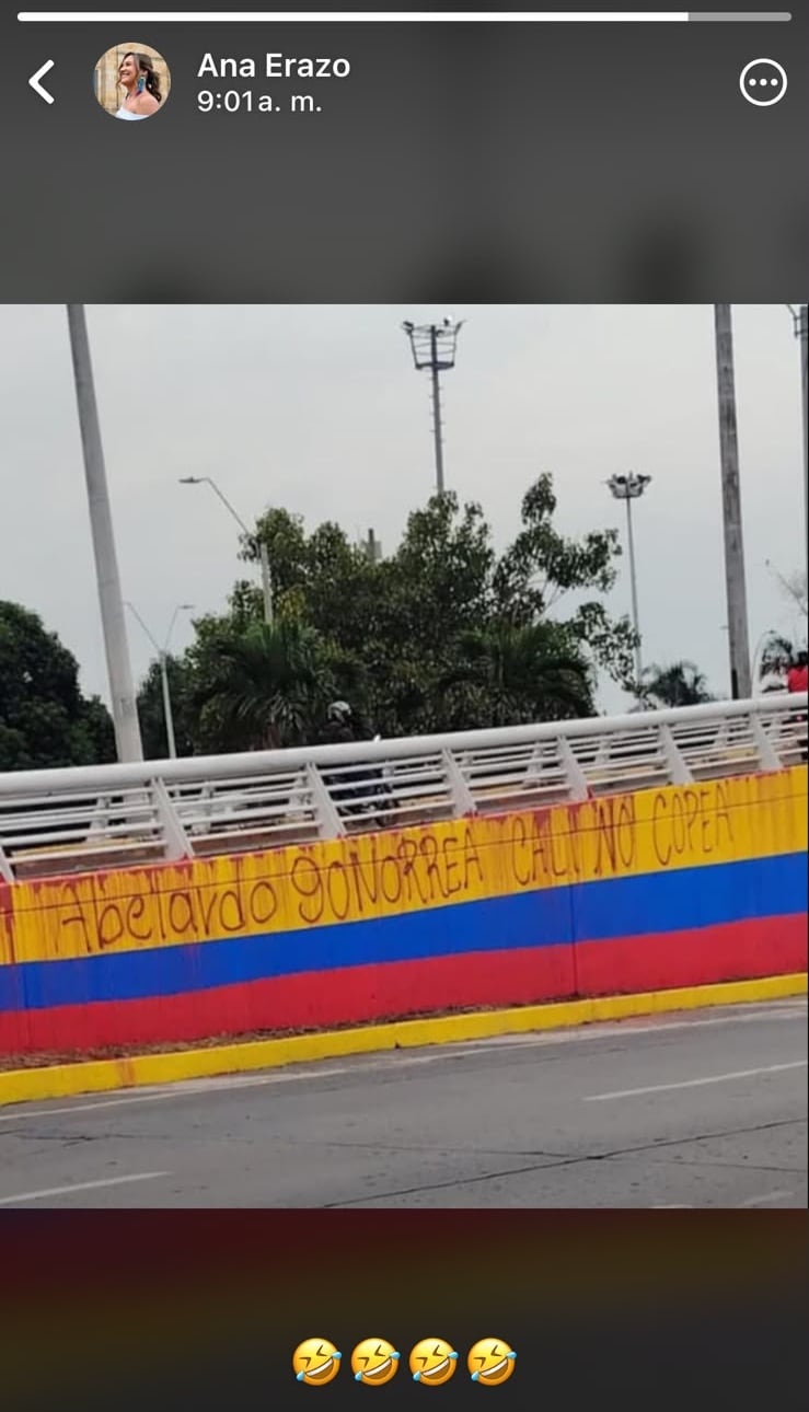 Burla de la congresista Ana Erazo a los actos vandálicos en Cali