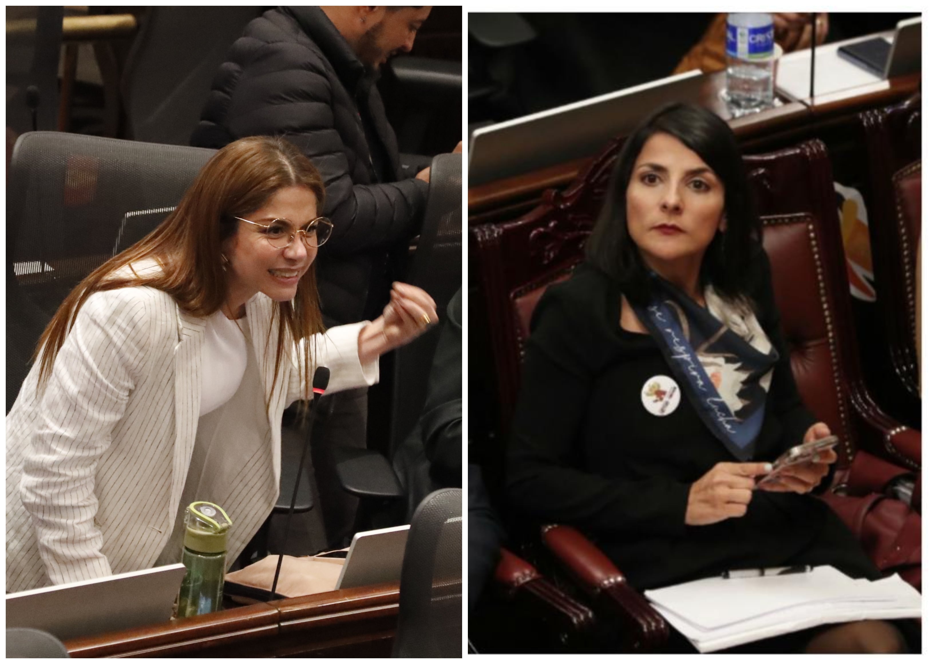 La congresistas Catherine Juvinao y la ministra Irene Vélez.