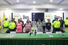 Presuntos integrantes de la banda Los Descendientes en Barranquilla.