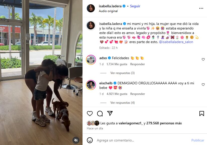 Isabella Ladera muestra uno de sus nuevos proyectos y la reacción de su mamá e hija.