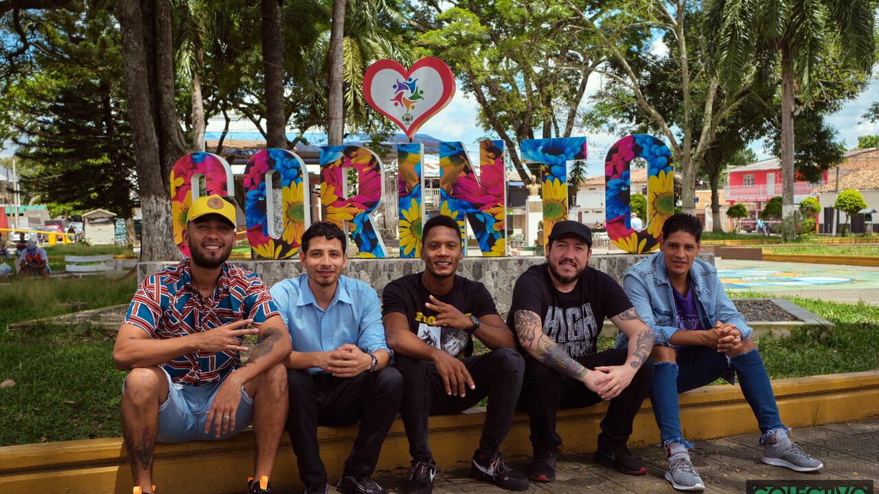 Alejandro Lara, 'El Árabe'; Alexander Rivera, 'Roy'; Juan David Morales, 'Eleven'; William Rivera, y Alejandro Arias, 'Missi'.