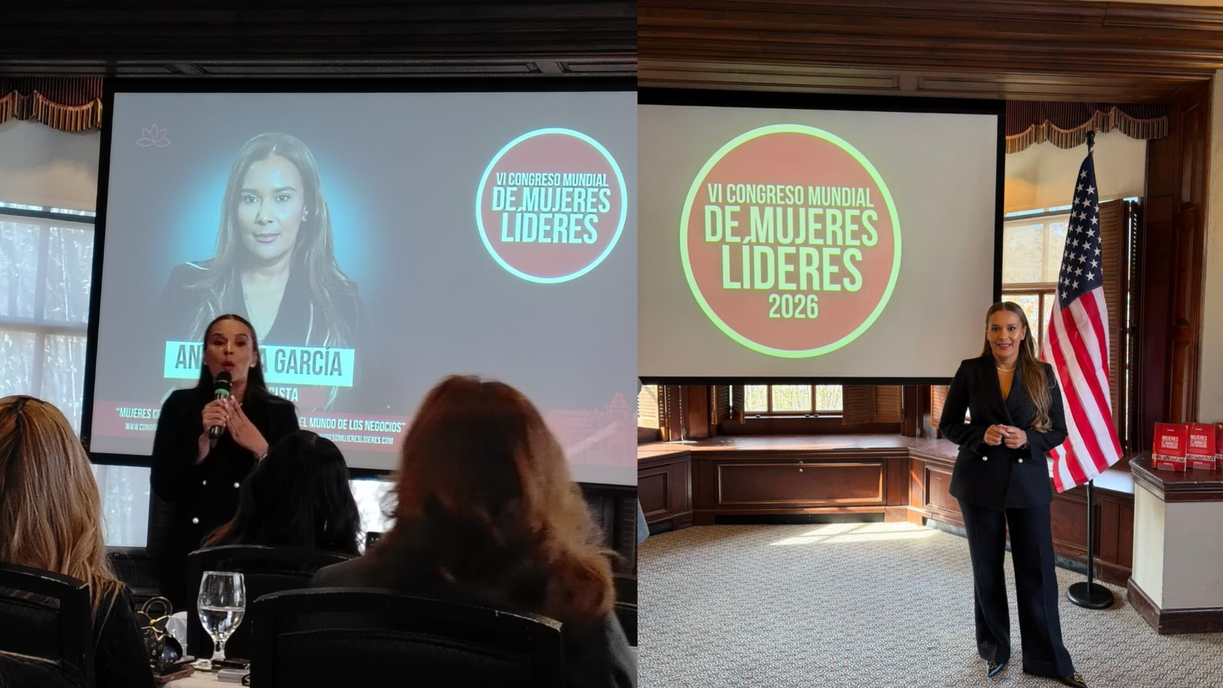 Andreína García durante su participación en el IV Congreso Mundial de Mujeres Líderes 2026, organizado por Harvard University.