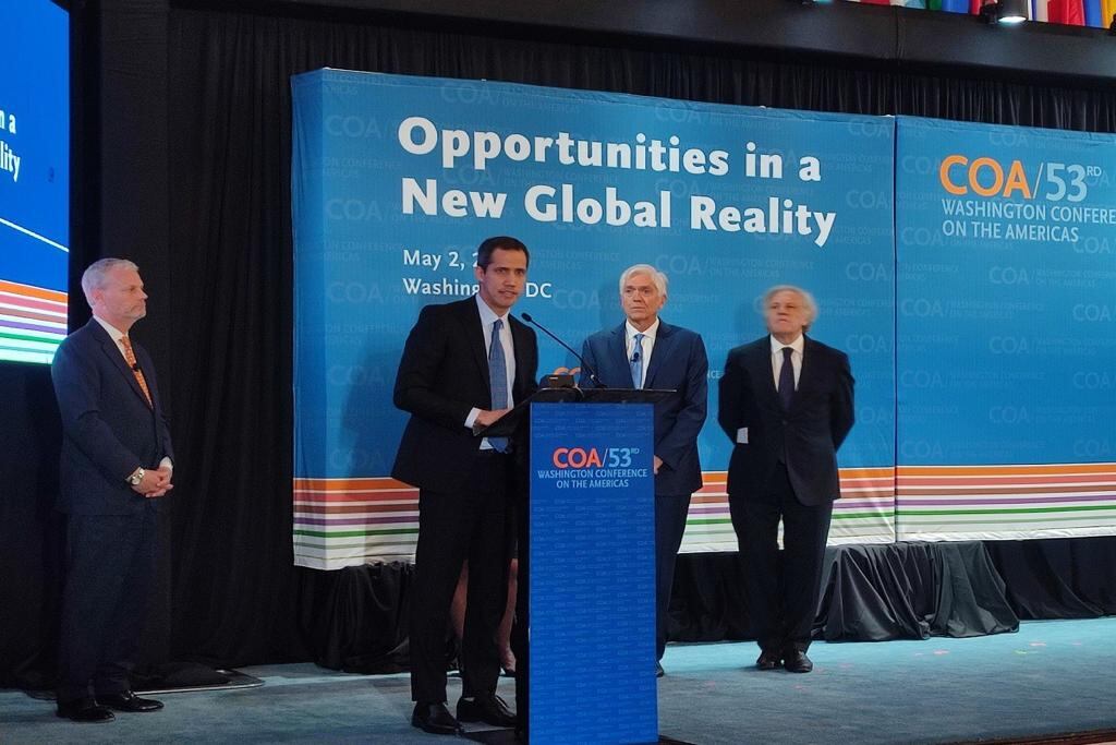 Juan Guaidó fue orador en la OEA en Washington, Estados Unidos.