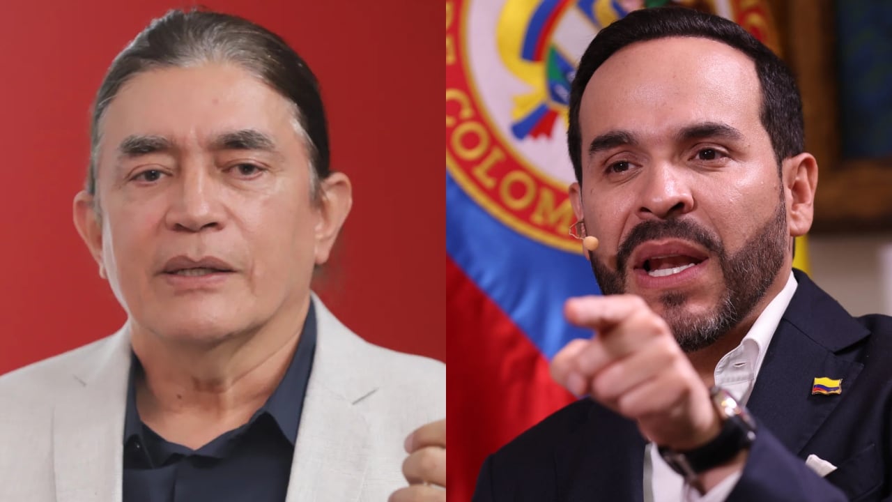 Gustavo Bolívar y el candidato Abelardo de la Espriella.