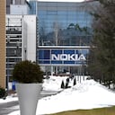 La sede de la empresa de telecomunicaciones finlandesa Nokia, en Espoo, Finlandia. (Heikki Saukkomaa / Lehtikuva vía AP)