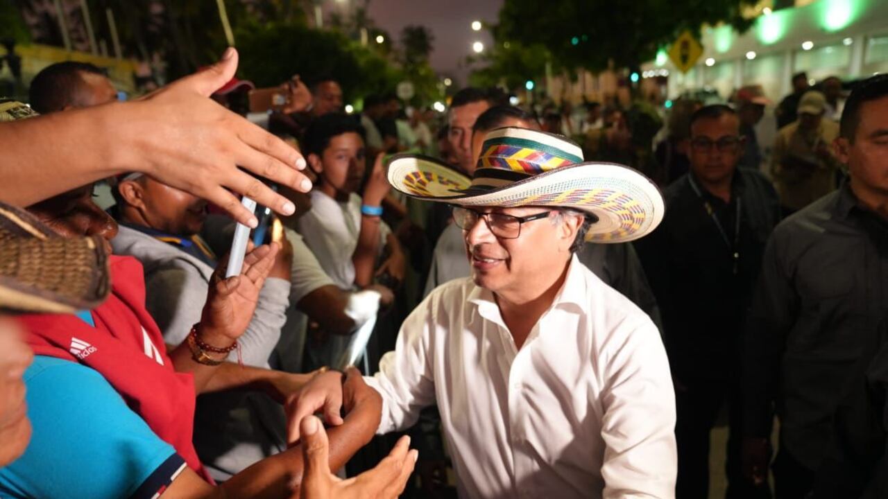 El presidente Gustavo Petro en el departamento de la Guajira.