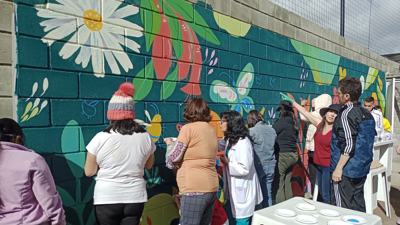 Pintura mural de polinizadores