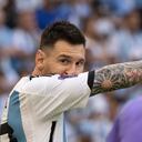 Messi anotó el primer gol de Argentina en el Mundial.