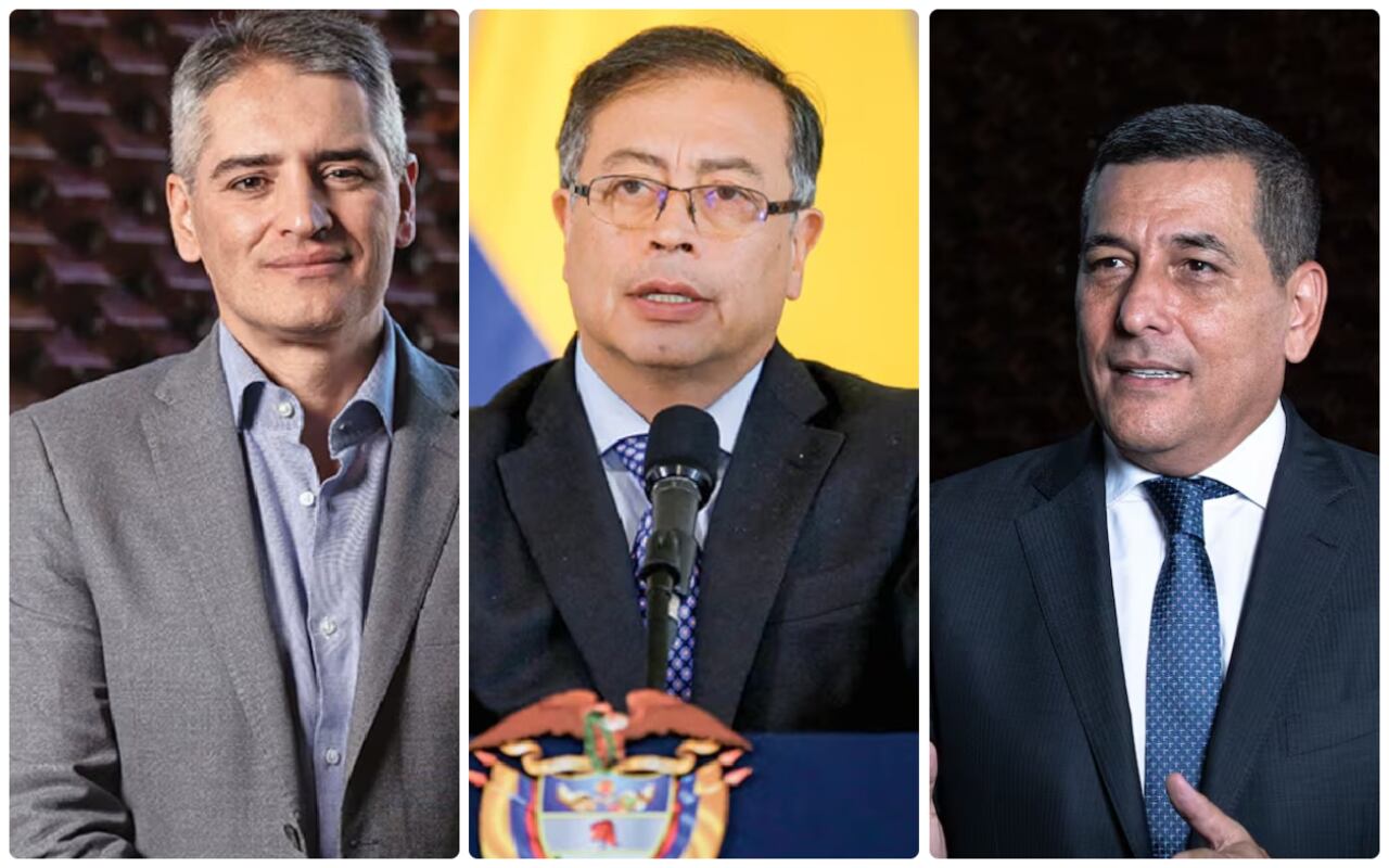 El presidente Gustavo Petro; el gobernador de Antioquia, Andrés Rendón; el alcalde de Cartagena, Dumek Turbay.