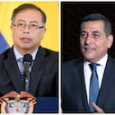 El presidente Gustavo Petro; el gobernador de Antioquia, Andrés Rendón; el alcalde de Cartagena, Dumek Turbay.