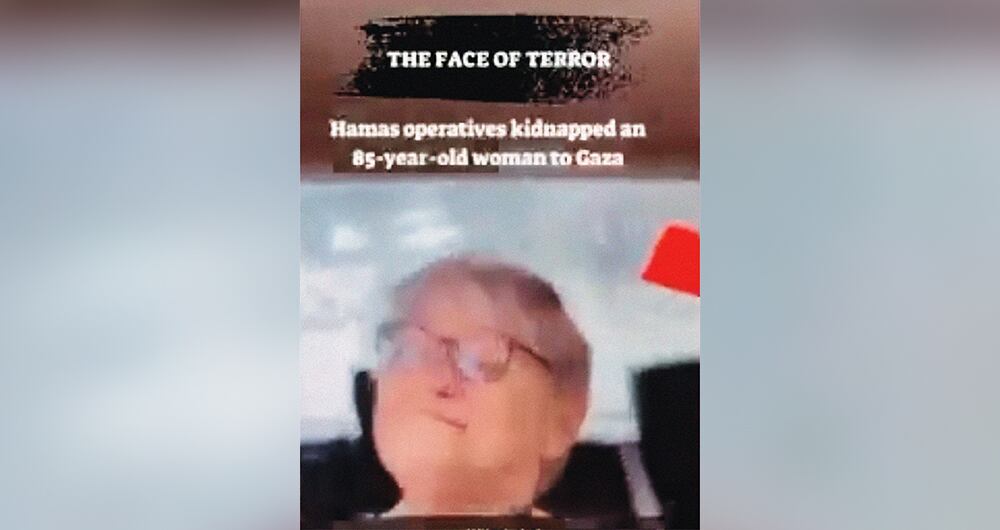 Yaffa Adar, de 85 años, secuestrada por Hamás durante el ataque terrorista.