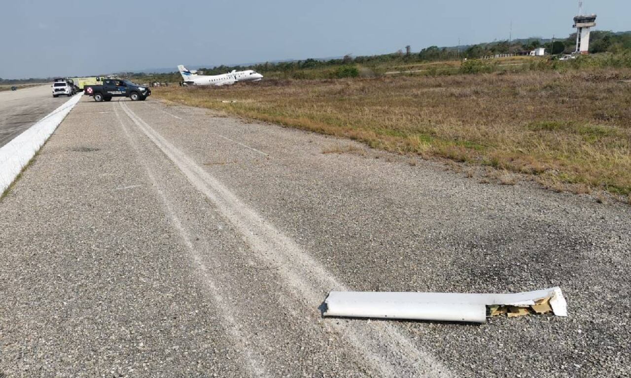TAG dijo que "los 14 pasajeros y tres tripulantes fueron evacuados sin daños y atendidos en las instalaciones del aeropuerto".